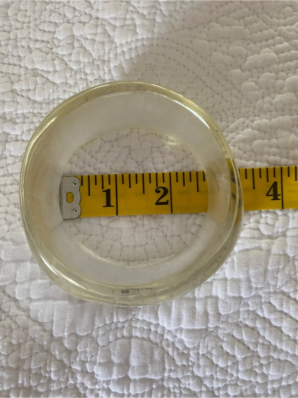 Bangle Bracelet Translucent Wide Asymmetrical Cuff
